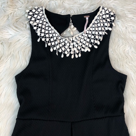 Free People Lace Peter Pan Crochet Bib Dress - Picture 4 of 8